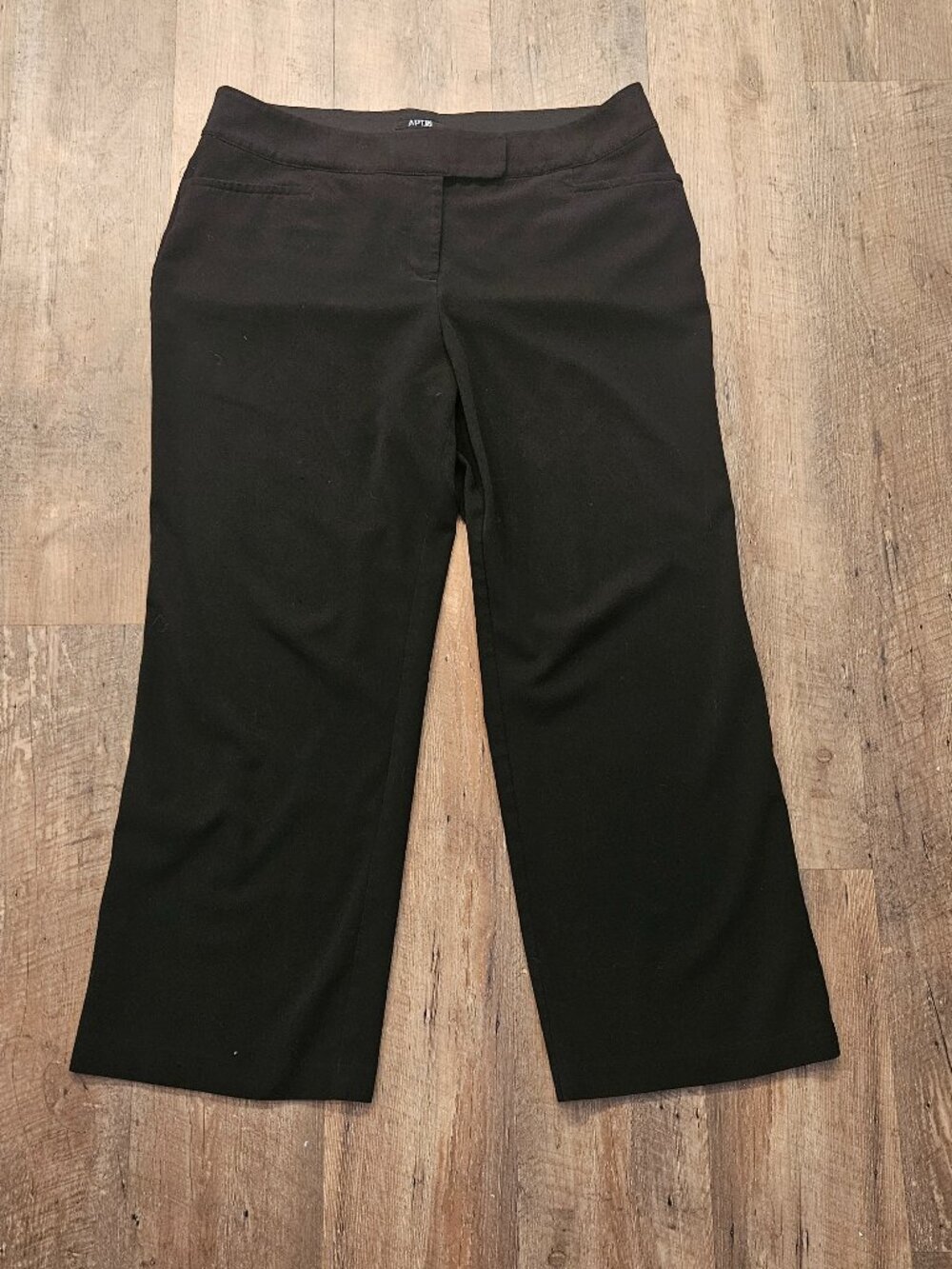 Apt. 9 Modern Fit Black Dress Pants Women's 16W Straight Leg Career Slacks